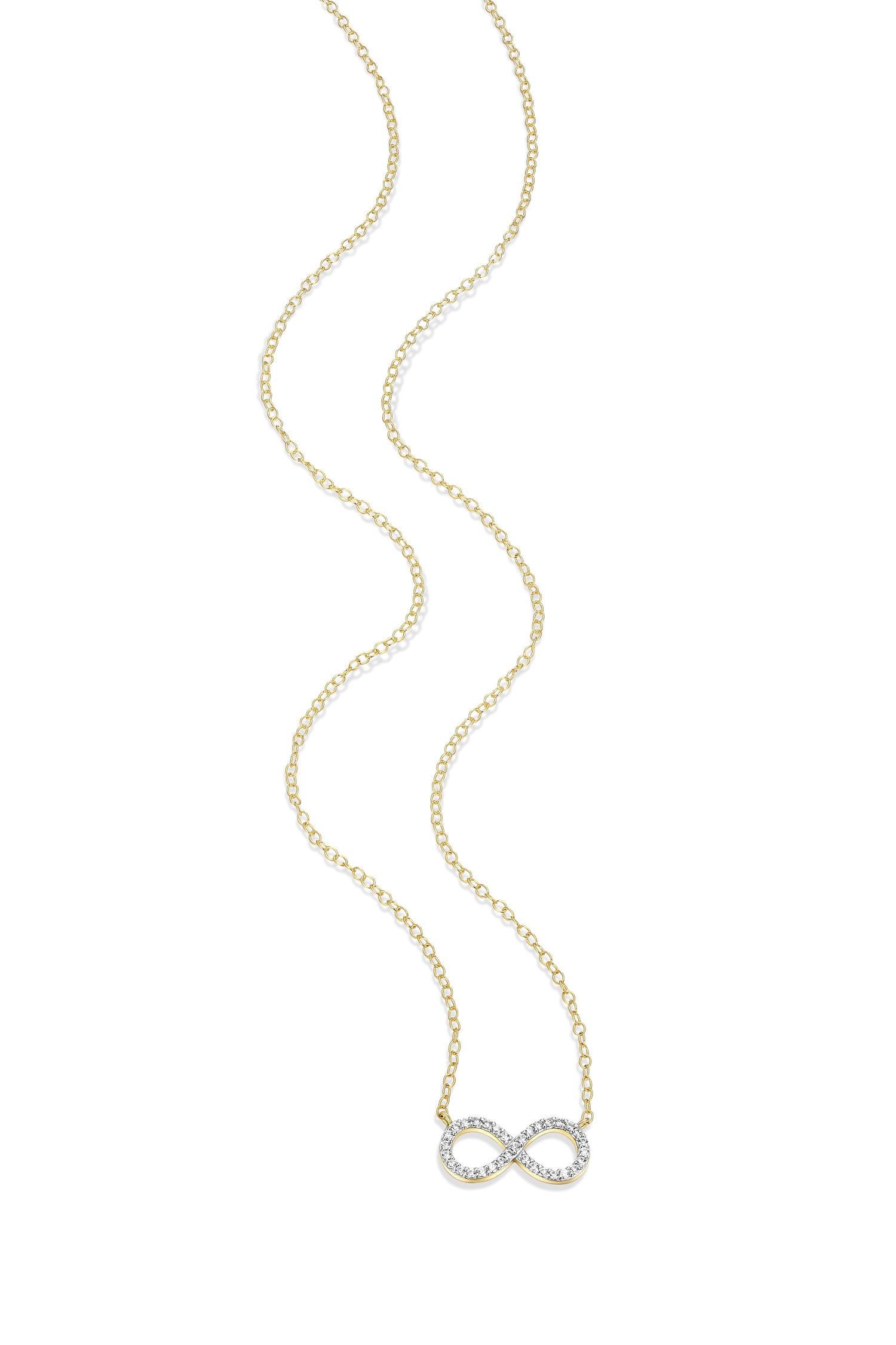 18k Gold-Plated Sterling Silver Infinity Lab-Created Diamond Necklace