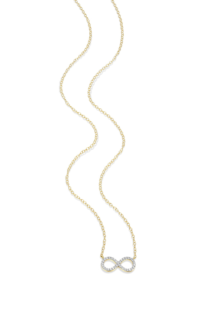 18k Gold-Plated Sterling Silver Infinity Lab-Created Diamond Necklace