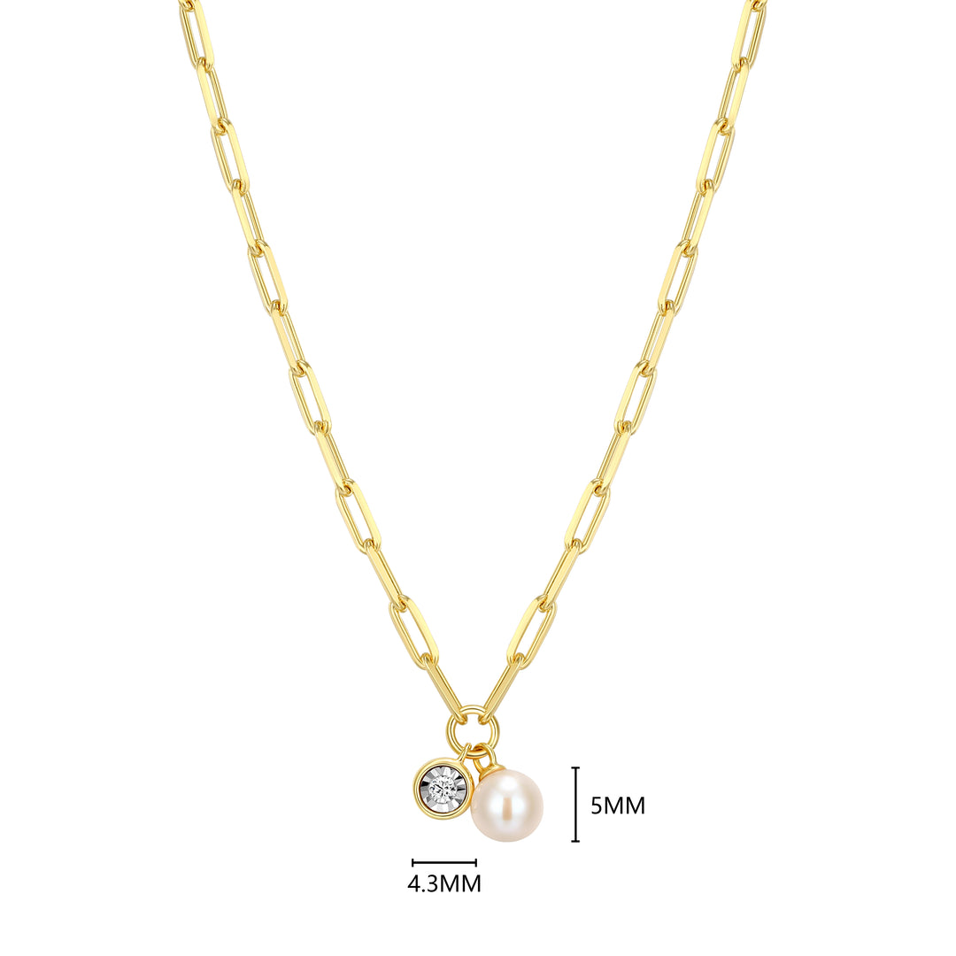 "M" June birthstone, gold-plat