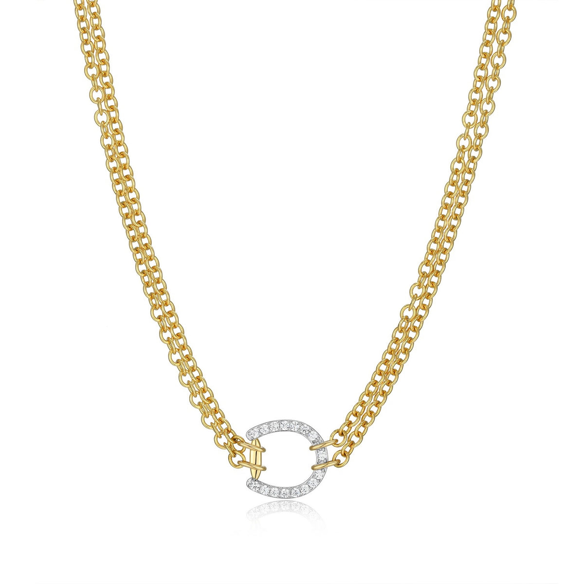 "Equestra" GP Horse Bit Double Chain Necklace