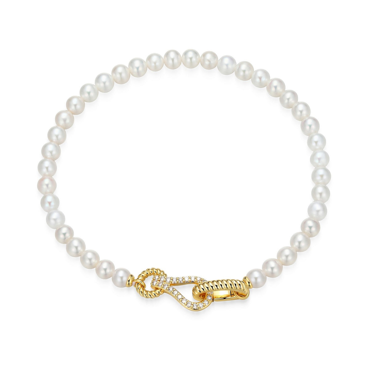 "Venus" Pearl Bracelet with Knot Clasp