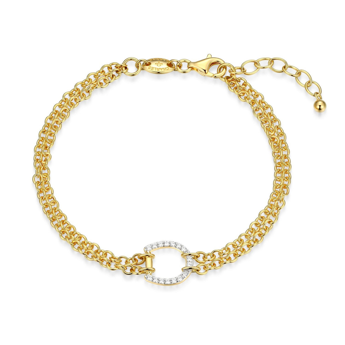"Equestra" GP Horse Bit Double Chain Bracelet