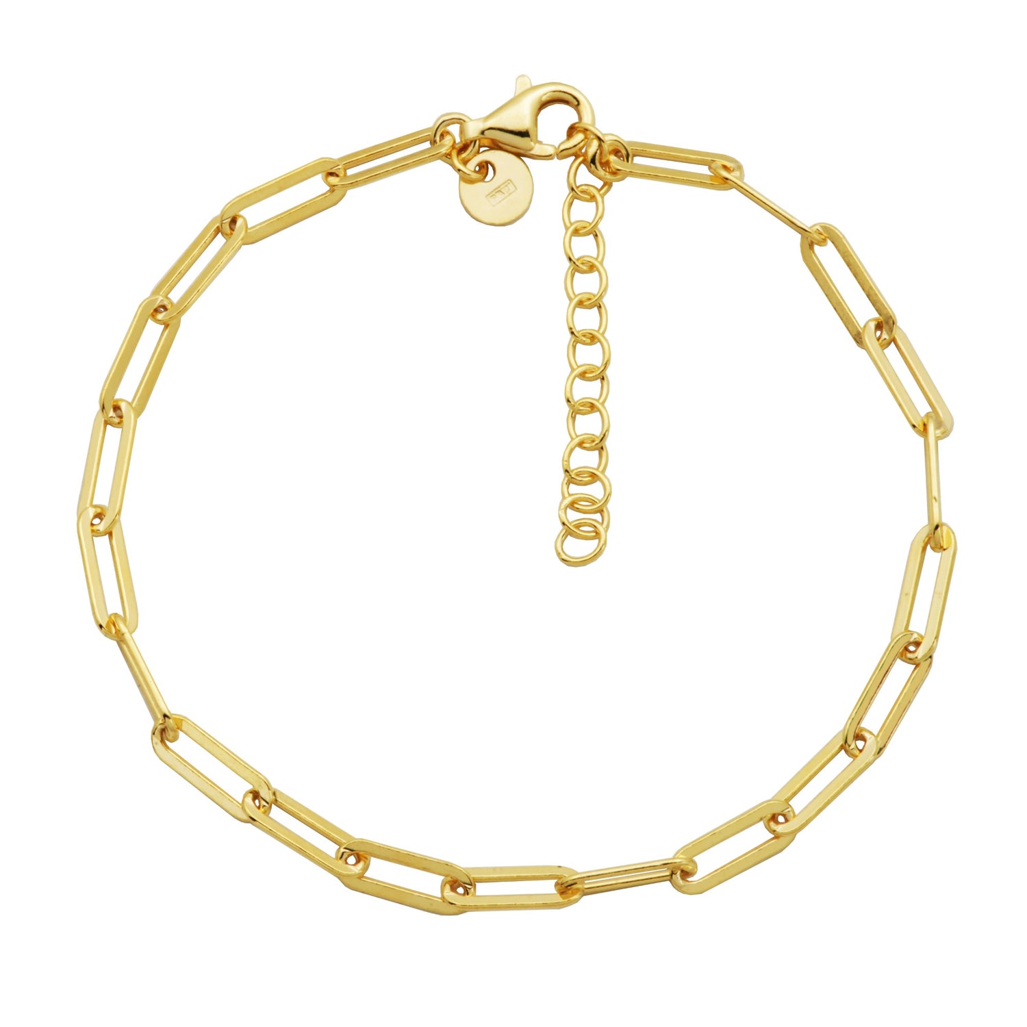 Paperclip Link Bracelet, 8"