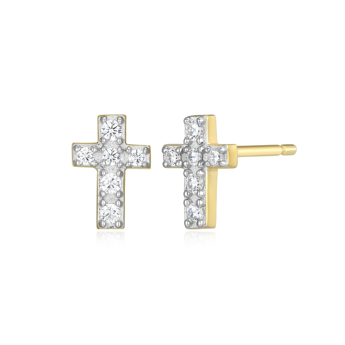 Lab-Grown Diamond Cross Earrings