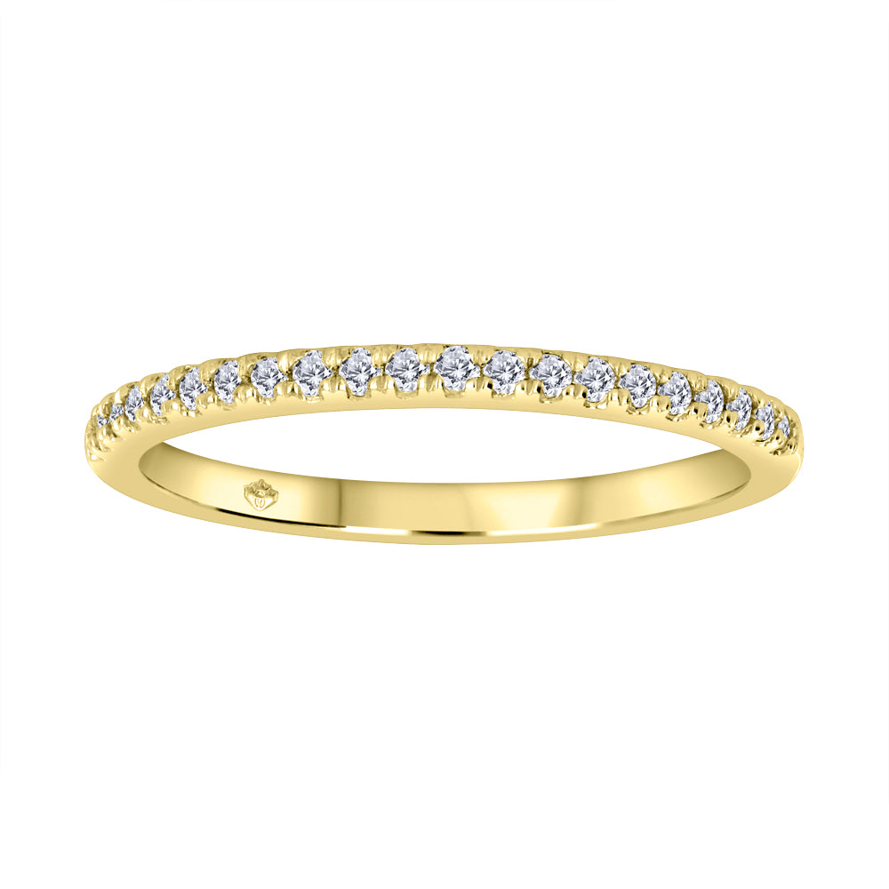 14 Karat Semi Eternity Diamond Band, 0.16 TDW