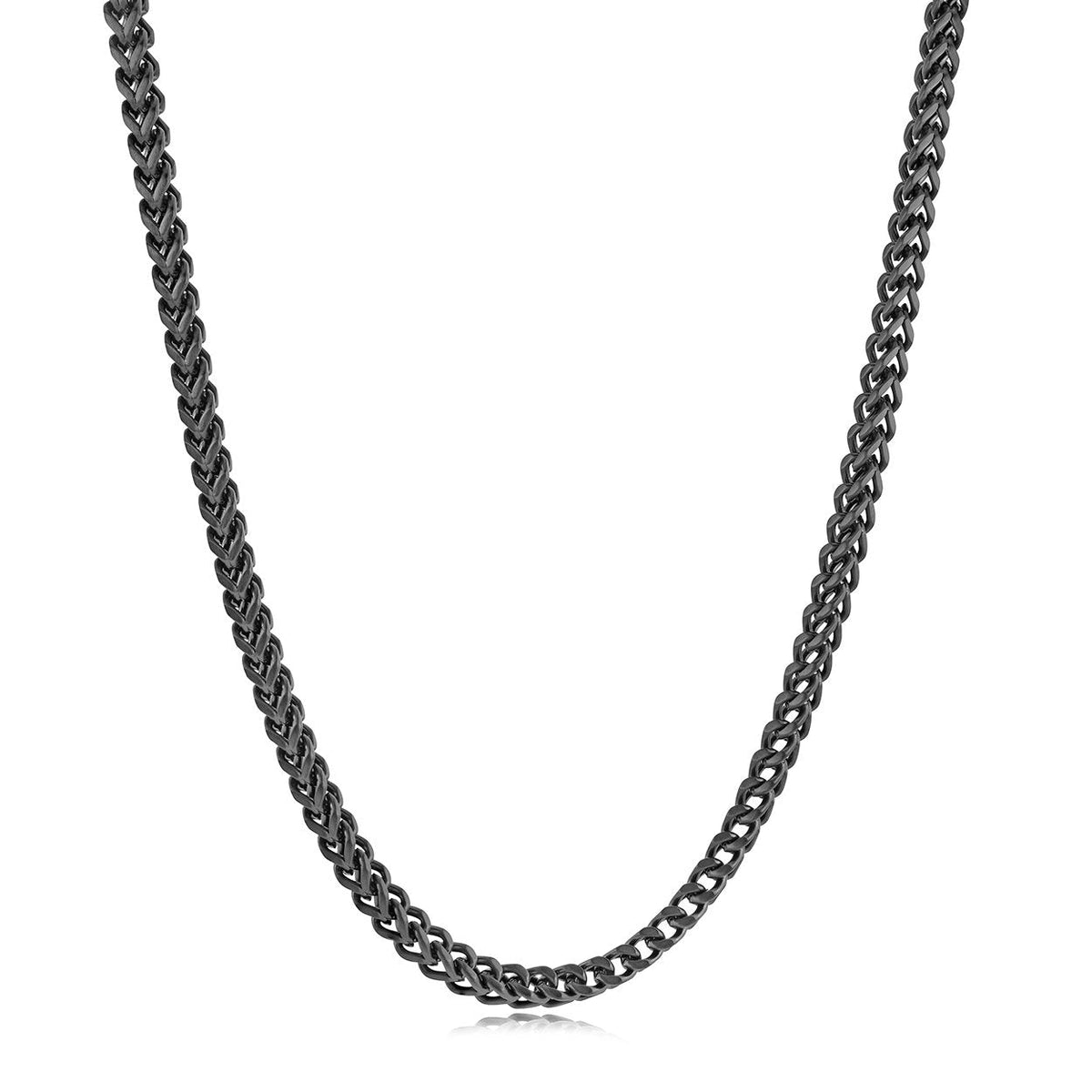 Italgem Black IP Matte Stainless Steel 4mm Franco Chain