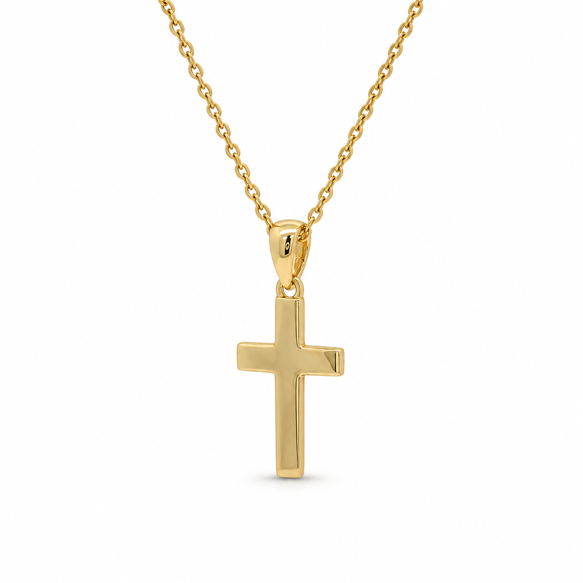 17mm GP Sterling Silver Cross Pendant