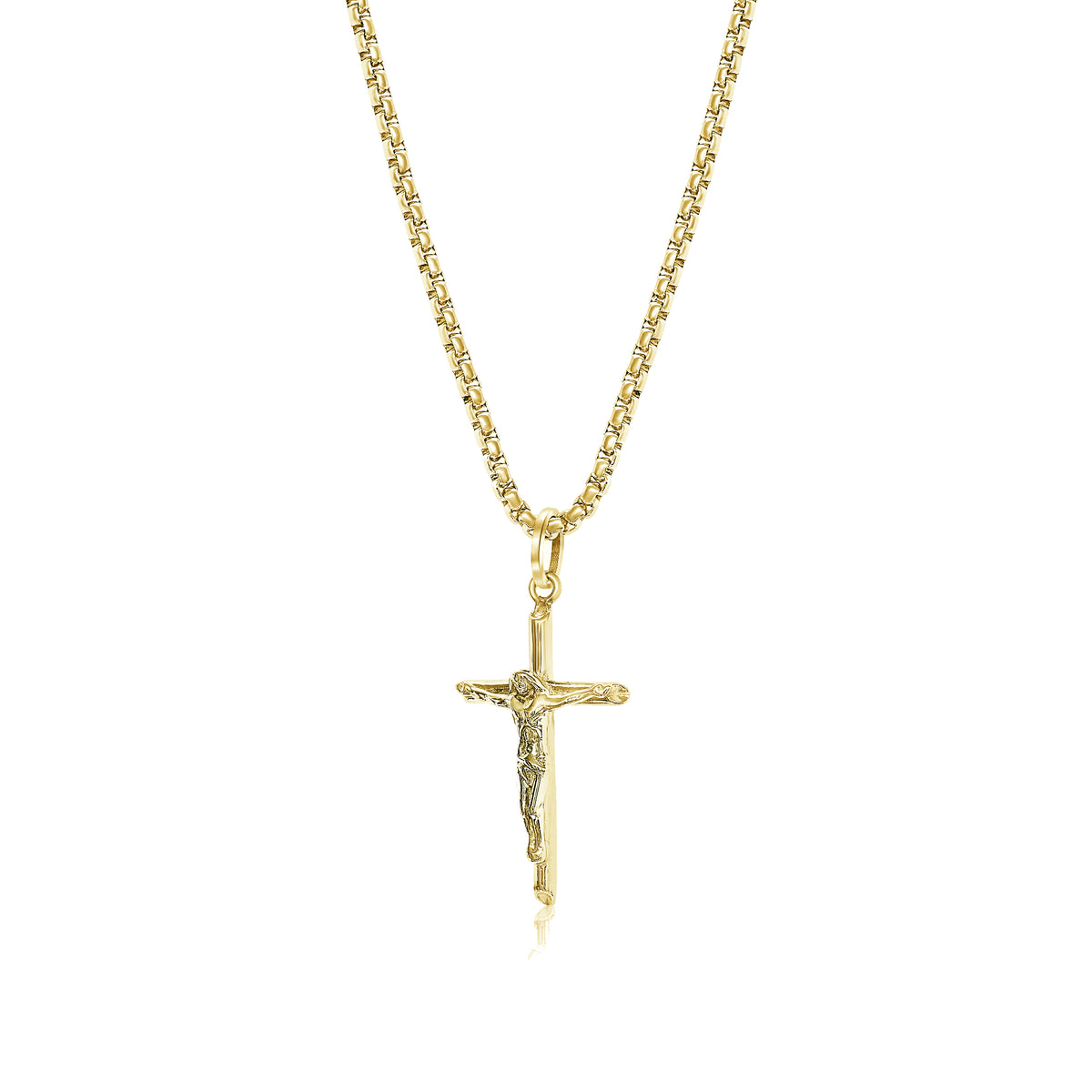 Italgem Steel IP Crucific Necklace