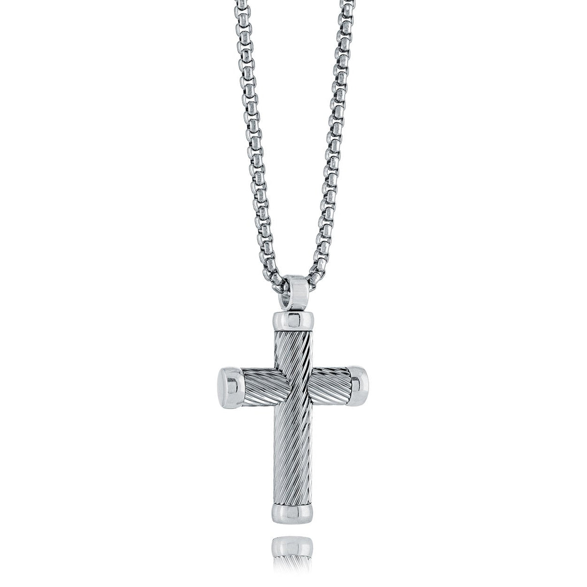 Twist Line 38MM Cross Pendant