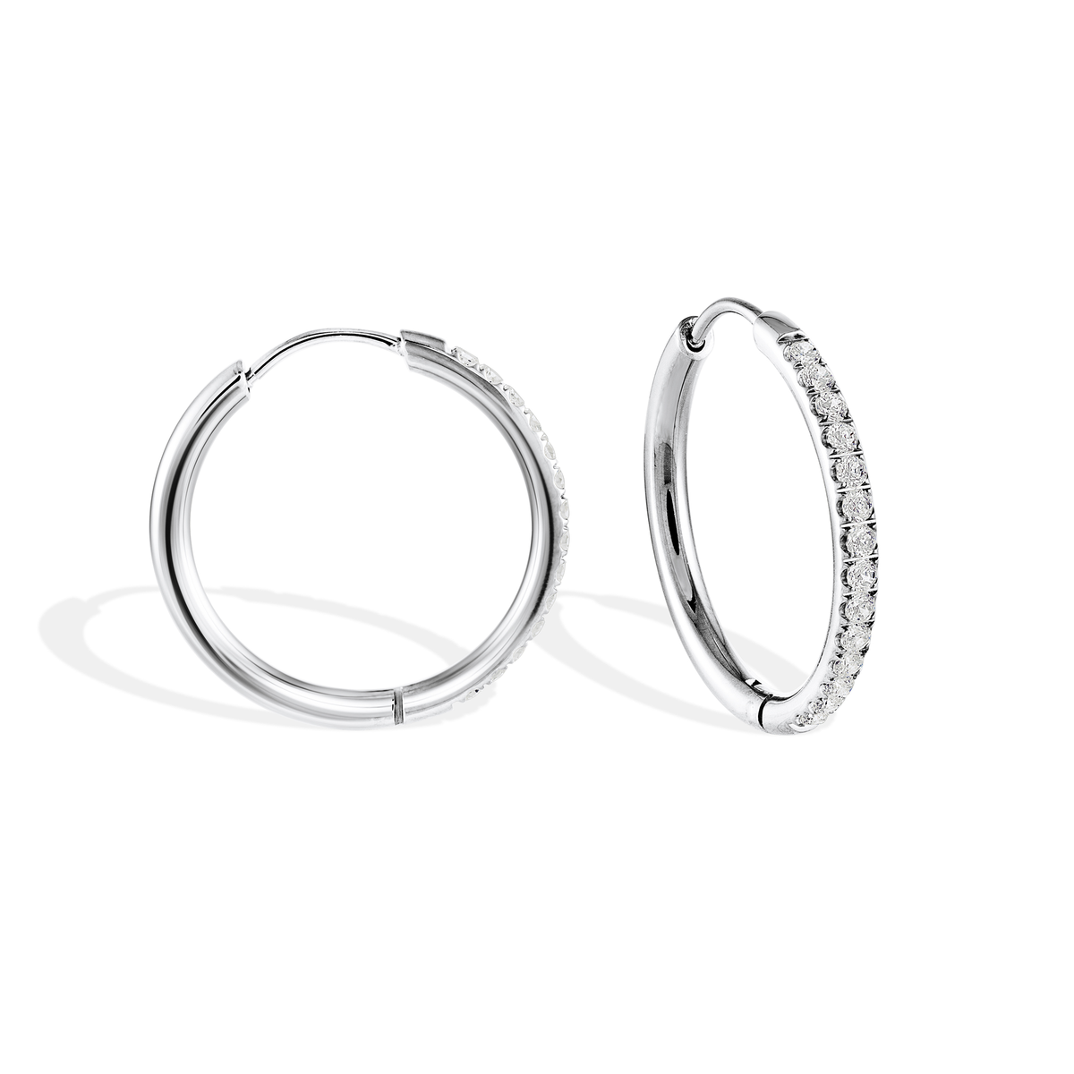 Veloria 22MM CZ Eternity Hoop Earrings