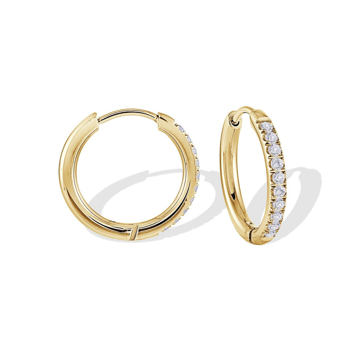 CZ 17MM Hoop Earrings