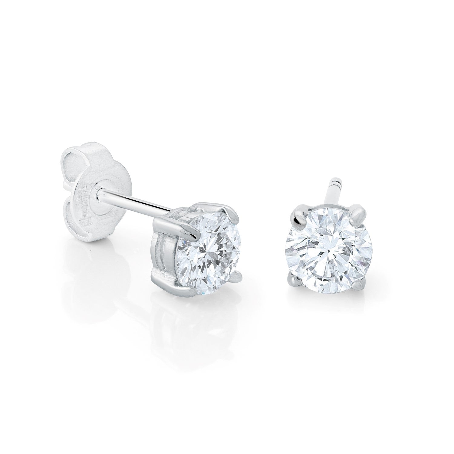 Italgem Stainless Steel 6mm Cubic Zirconia Studs