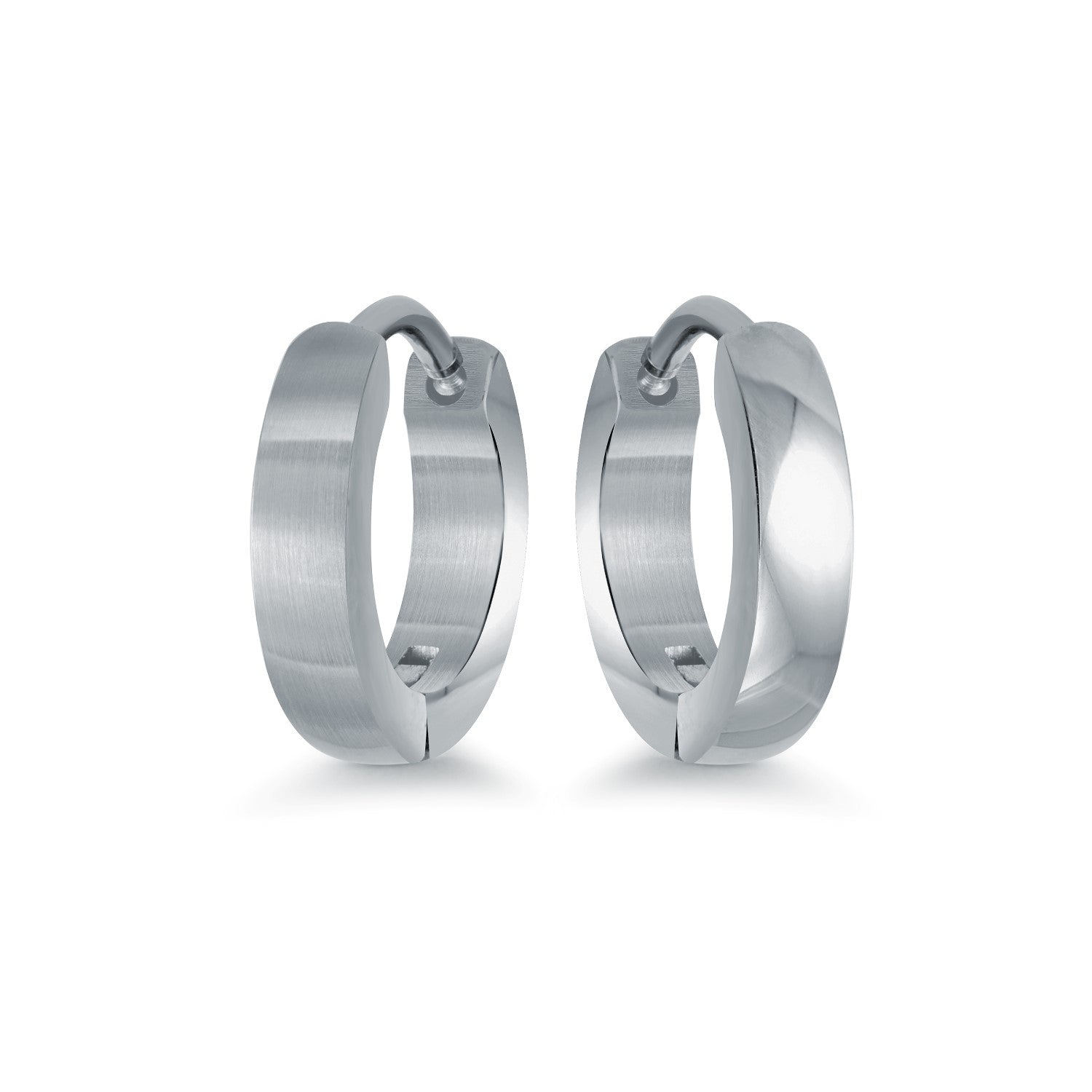 Veloria Stainless Steel 2mm Polished Mini Huggie Earrings
