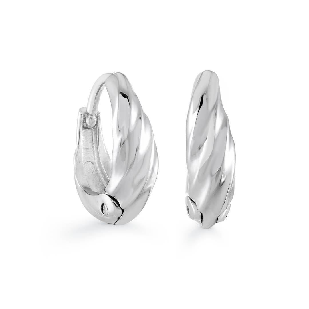 Children’s Stainless Steel 12mm Creole Huggie Earrings