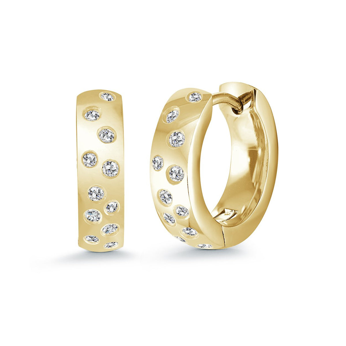 Veloria Assymetrical Huggie Earrings