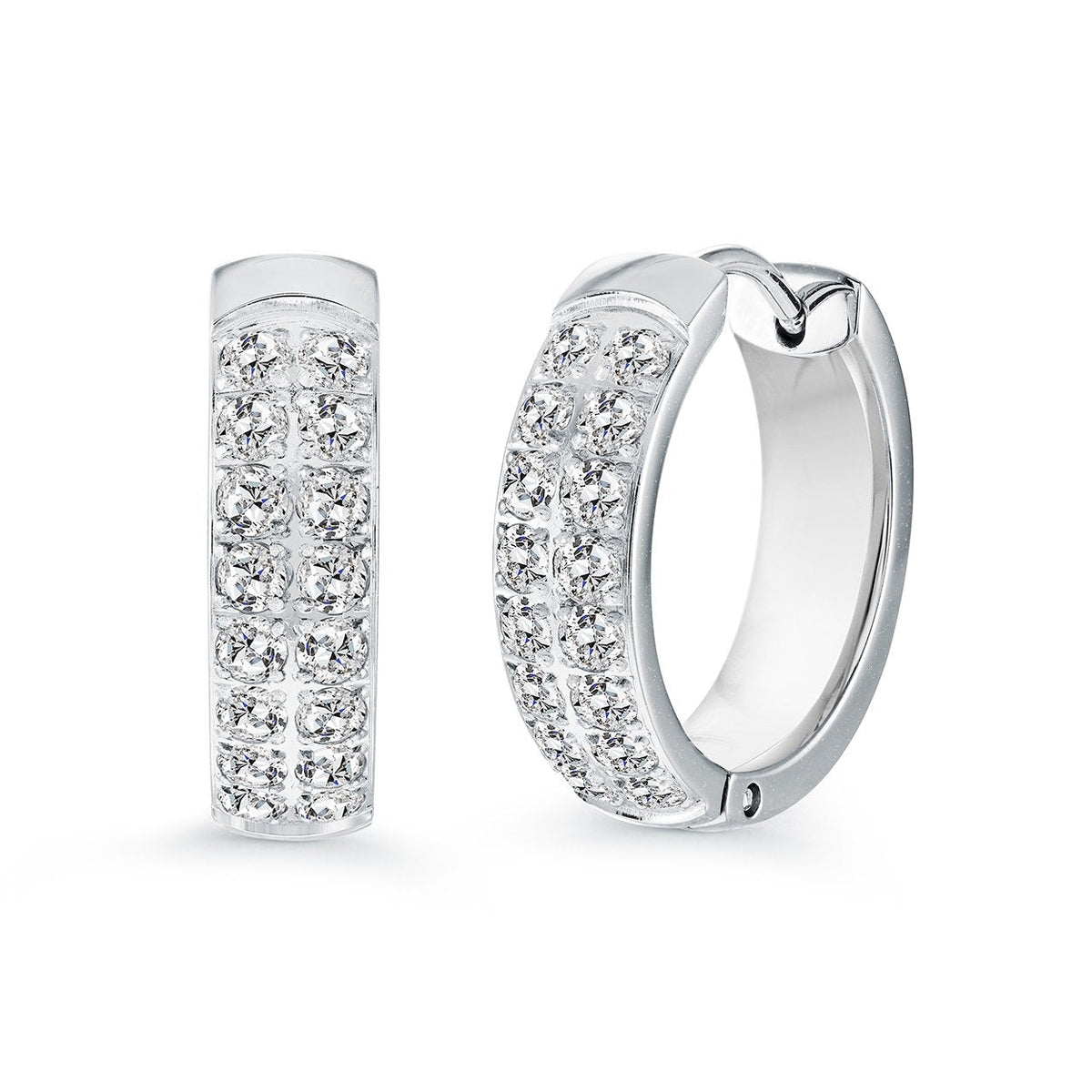 Stainless Steel CZ 15MM Hoop