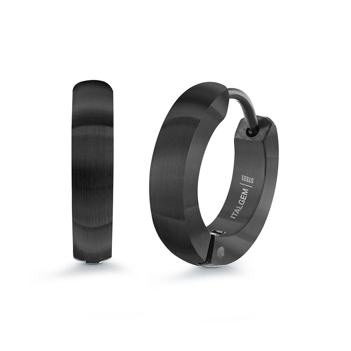 Matte Finish 14mm Huggie Hoop Earrings