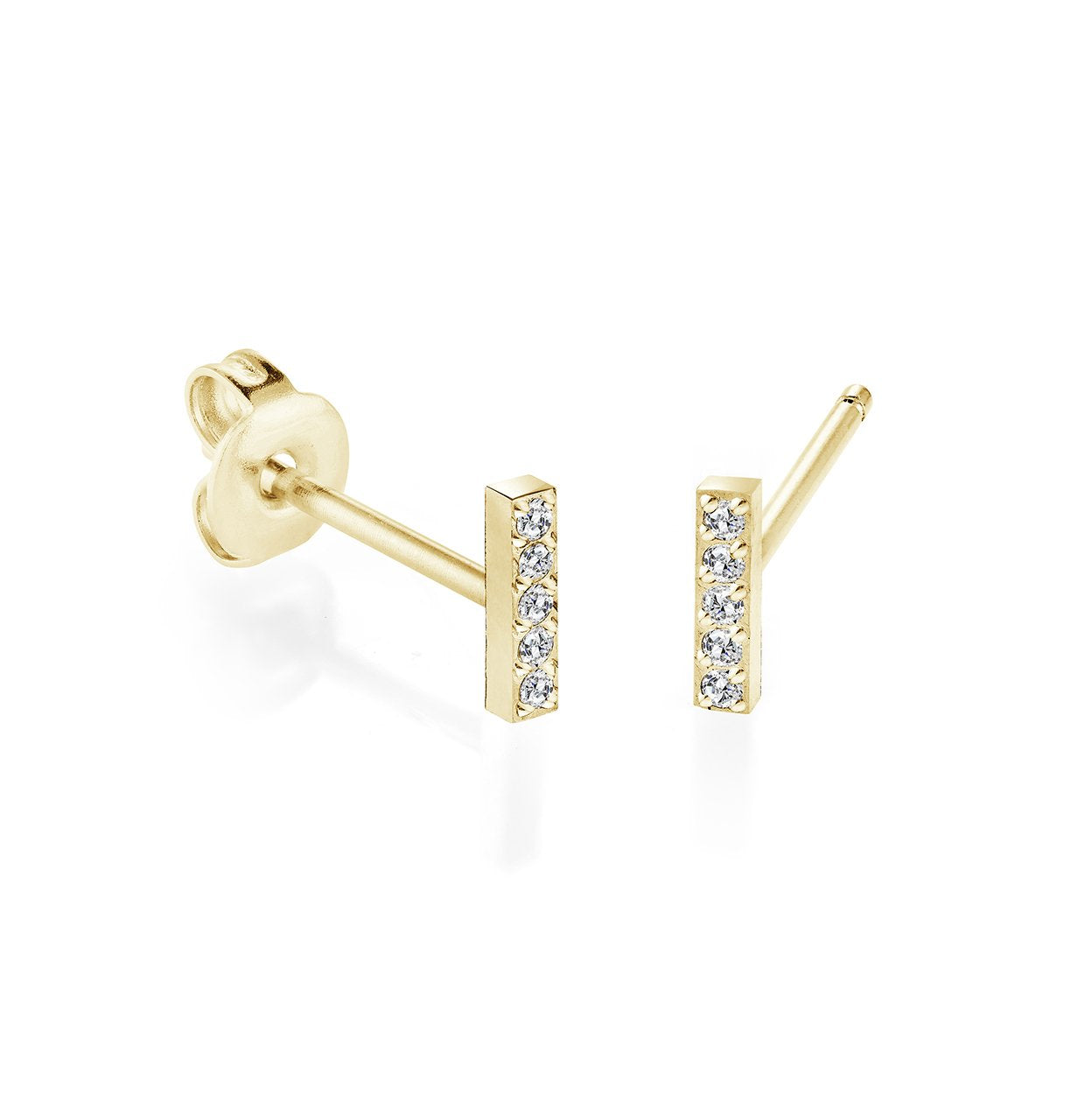 Childrens Gold IP Stainless Steel Bar Studs