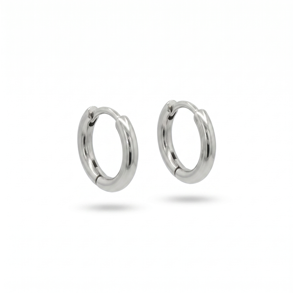 Children’s Stainless Steel Pearl Drop Hoop Earrings