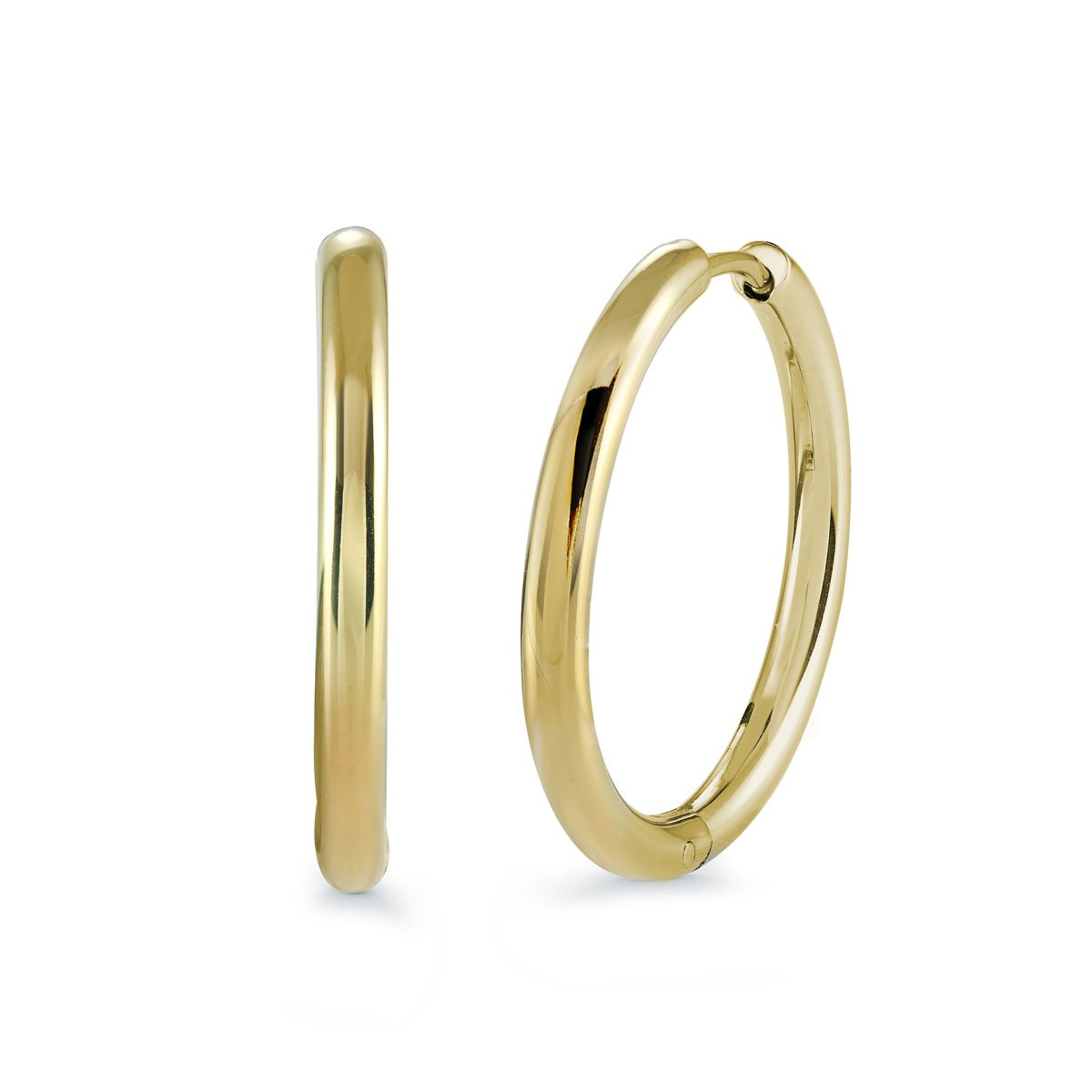 Gold-Plated 25mm Huggie Hoop Earrings