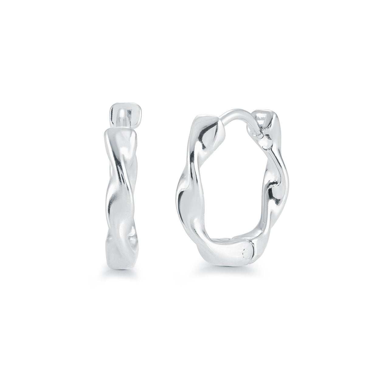 15MM Twisted Huggie Hoop Earrings