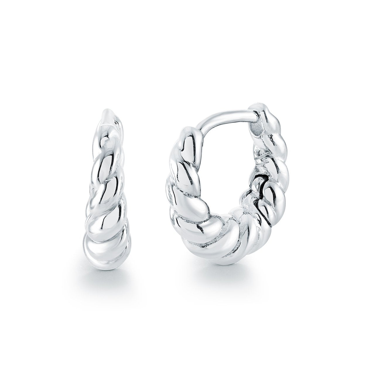 Childrens Stainless Steel Weave Hoop Earrings