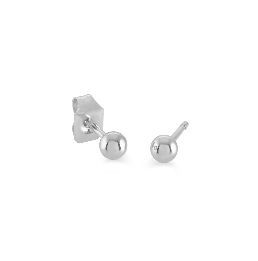 Stainless Steel 3mm Ball Stud Earrings