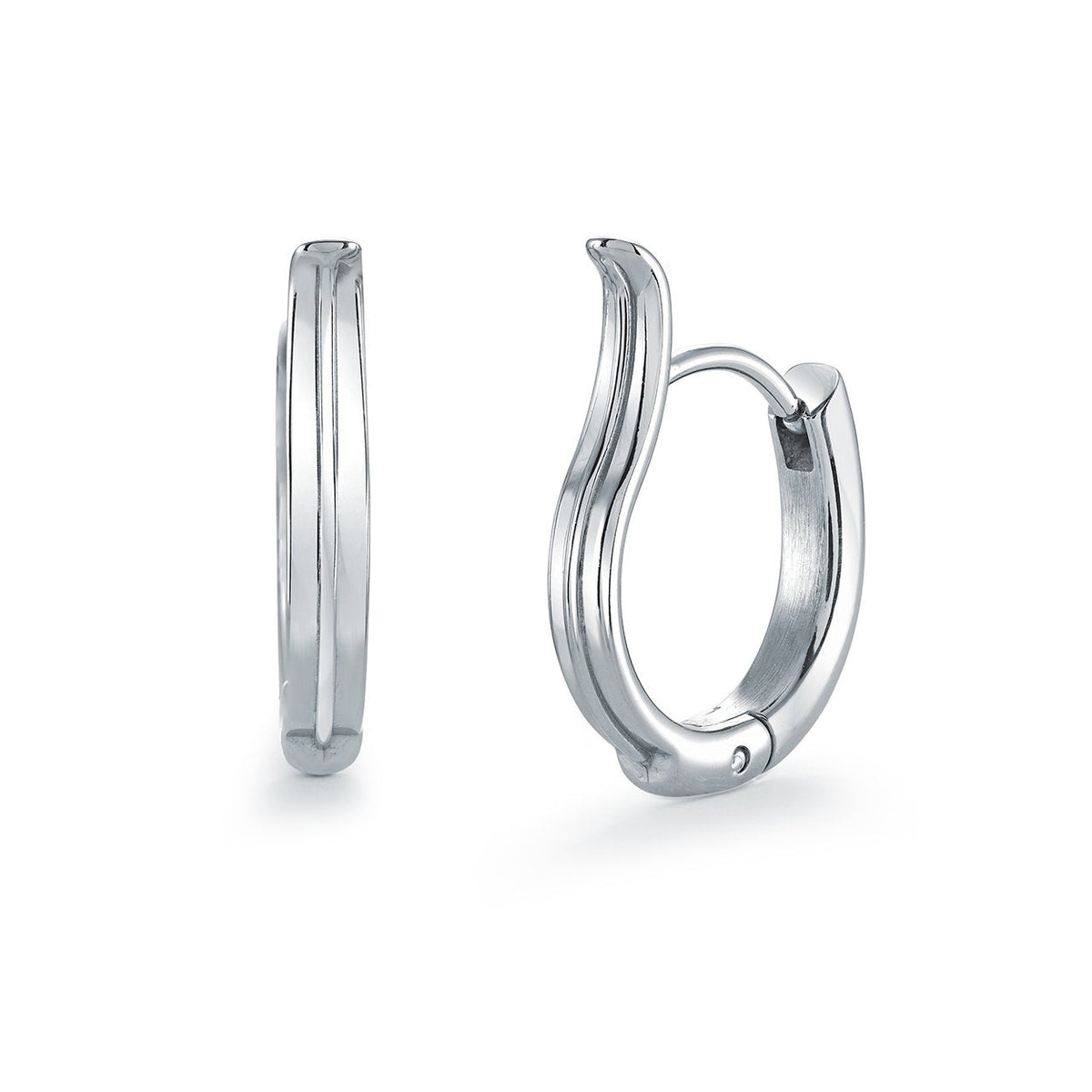 15mm Swoop Hoop Earrings