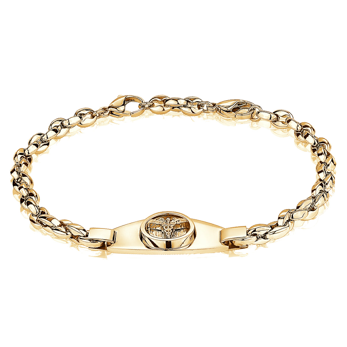 Oval Link Medical Bracelet