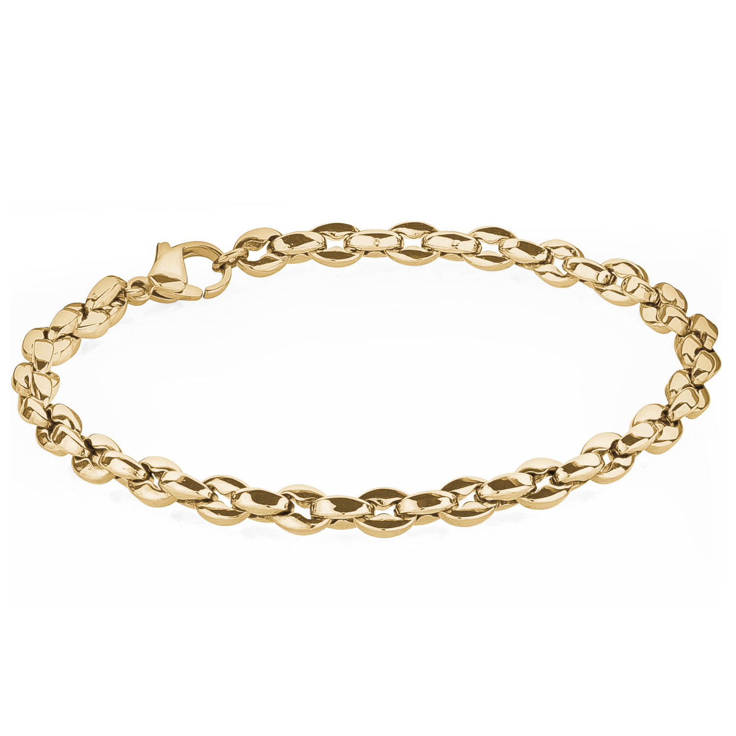 Italgem Steel Fancy Link Bracelet, 8.5