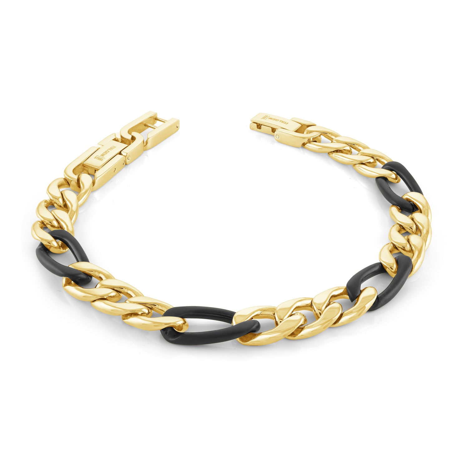 Italgem Steel Figaro Link Bracelet, 8.5"