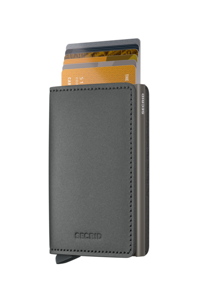 Secrid Slimwallet Satin Steel Leather