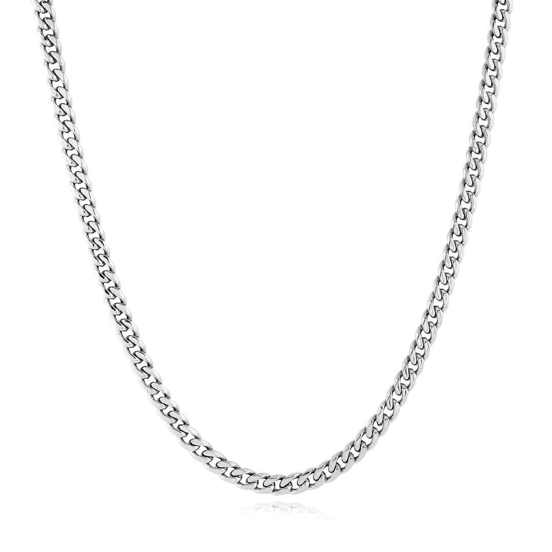 Italgem Stainless Steel 4.6mm Curb Key Clasp Chain (24")
