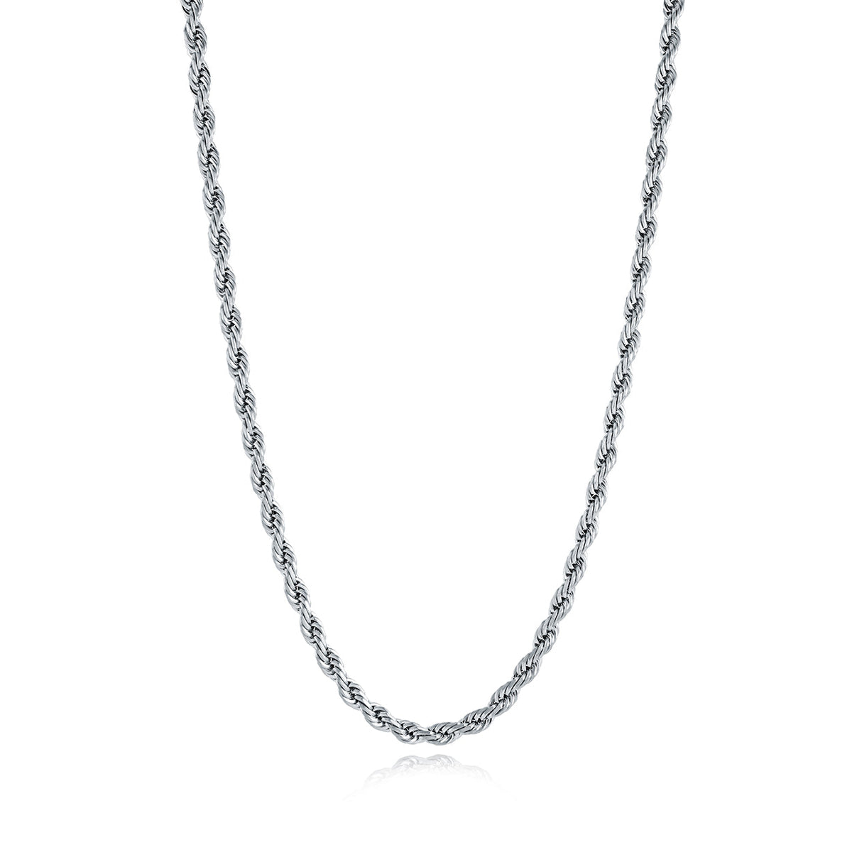 Diamond Cut 5mm Rope Chain, 22"