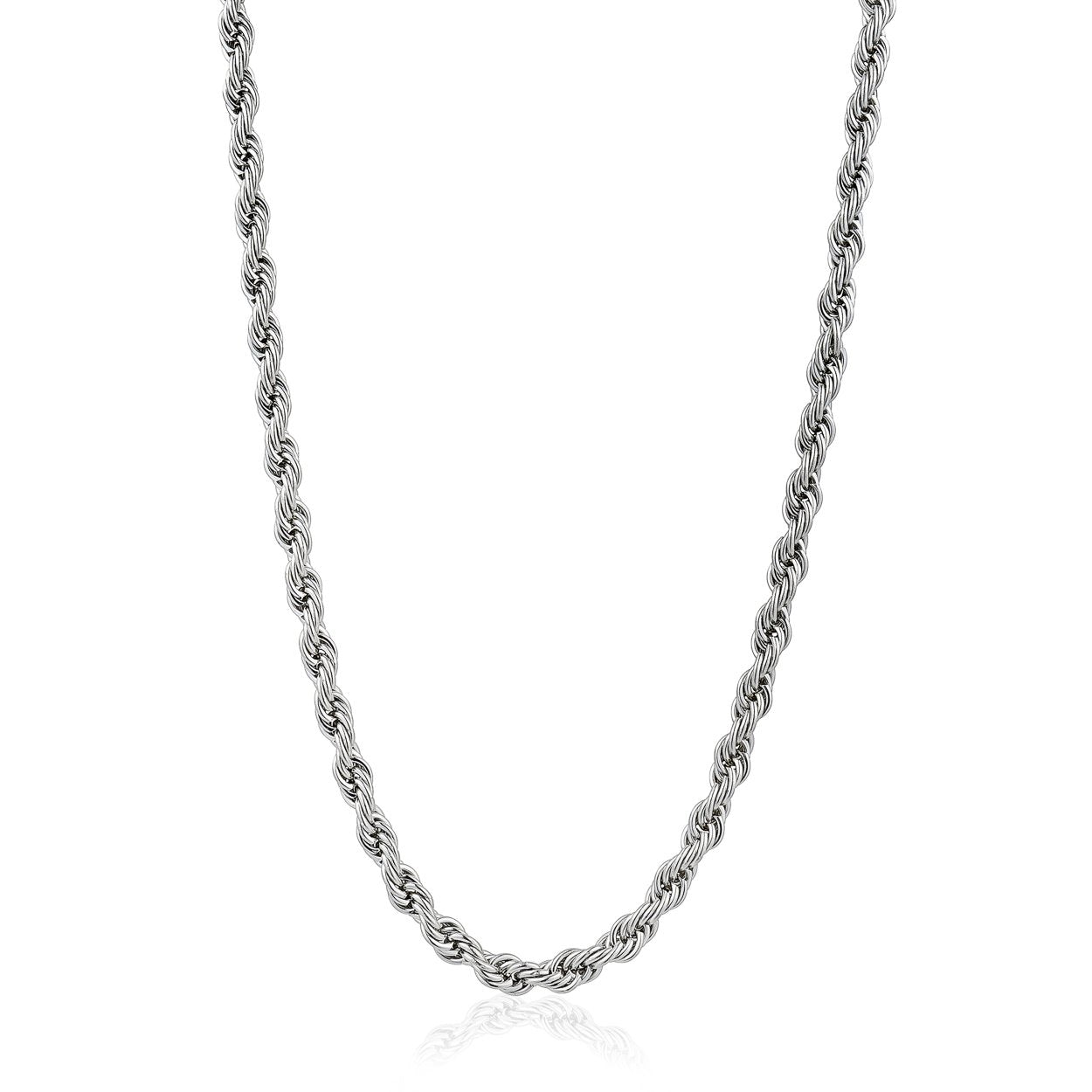 Italgem Stainless Steel 6mm Rope Chain Necklace