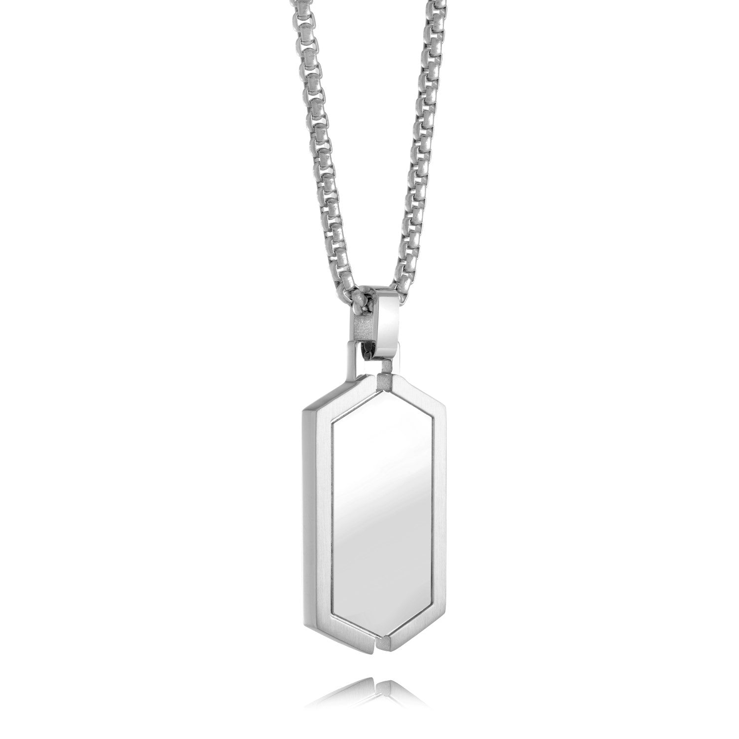 Italgem Steel Dog Tag Pendant