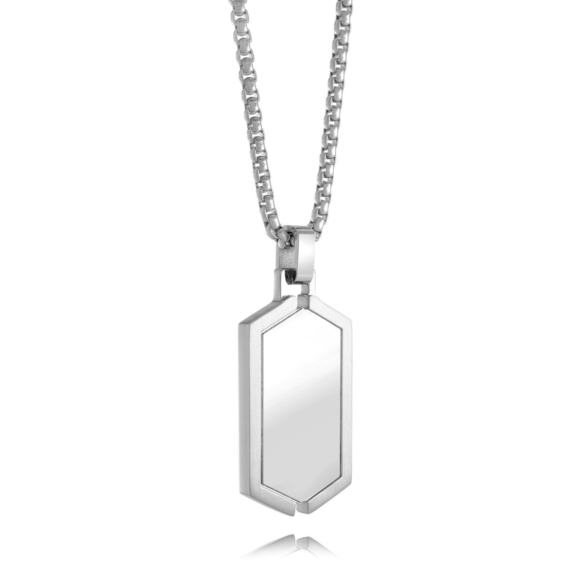 FINAL SALE - Italgem Steel Dog Tag Pendant