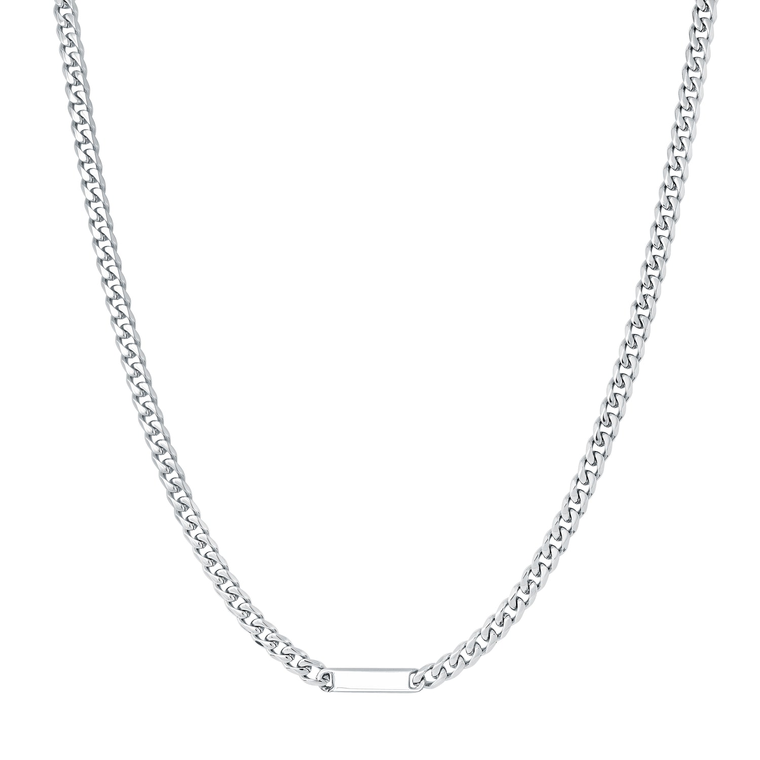 Italgem Steel 1-Plate Engraveable Chain
