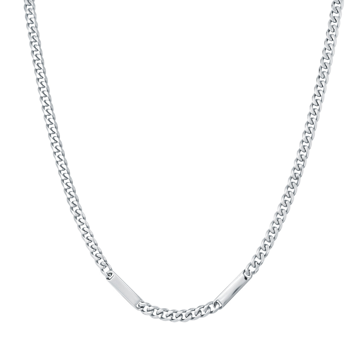 Italgem Steel 2-Plate Engraveable Chain