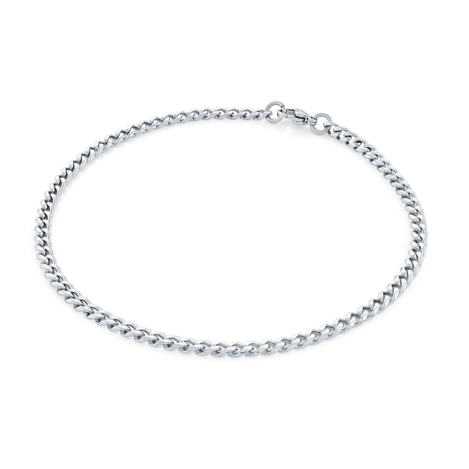 Steel Curb Anklet- 10"