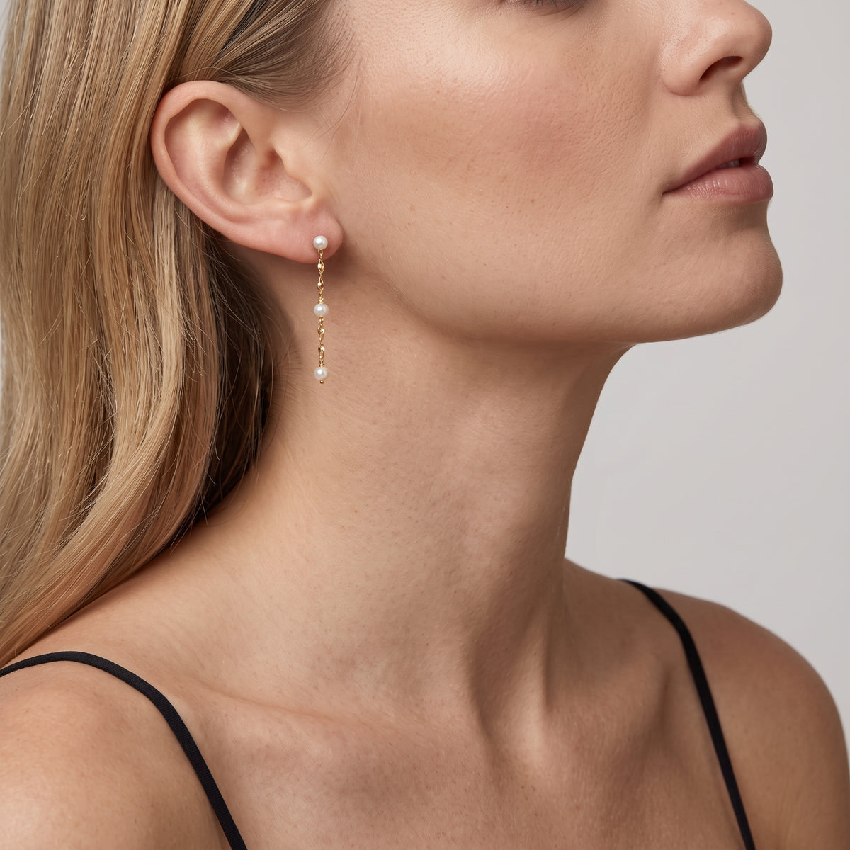 Freshwater Pearl and Gold Vermeil Dangle Earrings