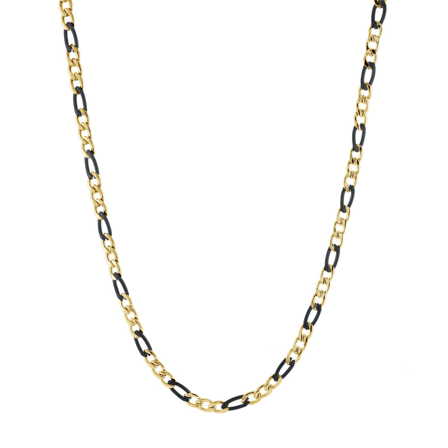 Stainless Steel Yellow & Black Plated Chain