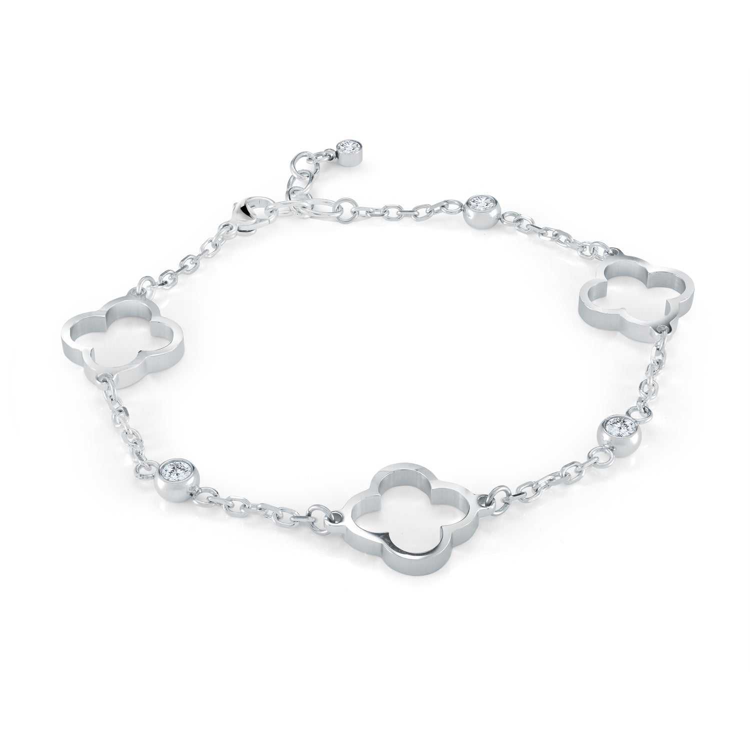 Veloria Open Clover Station Bracelet