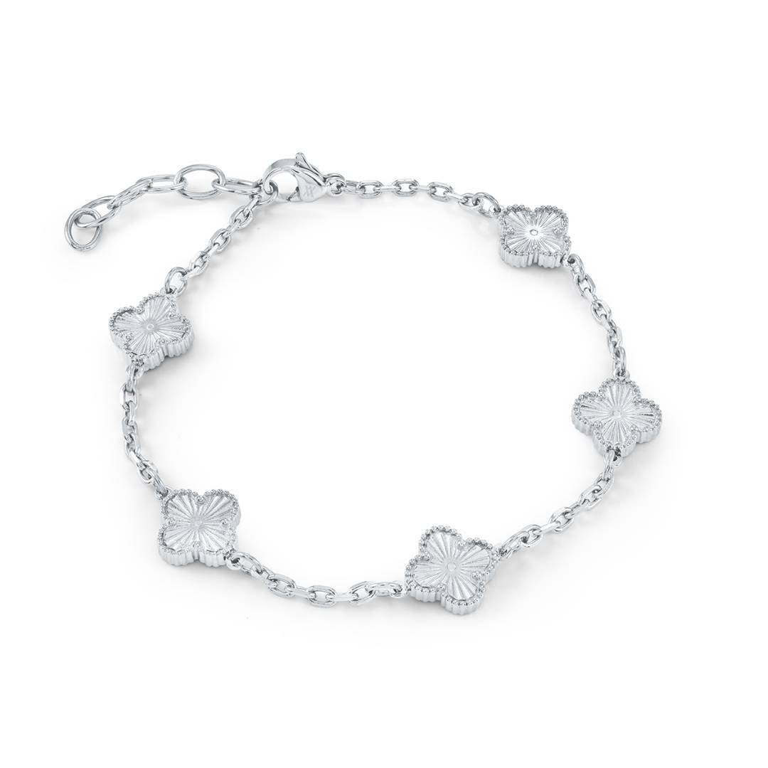 Children’s Stainless Steel Clover Link Bracelet