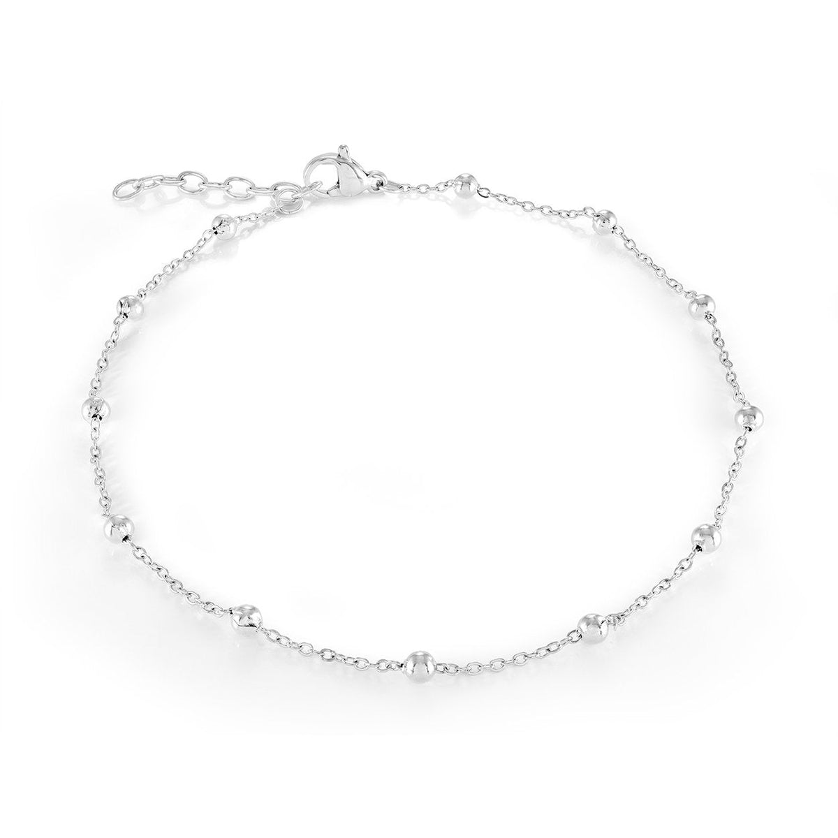 Stainless 3mm Ball Station Bracelet