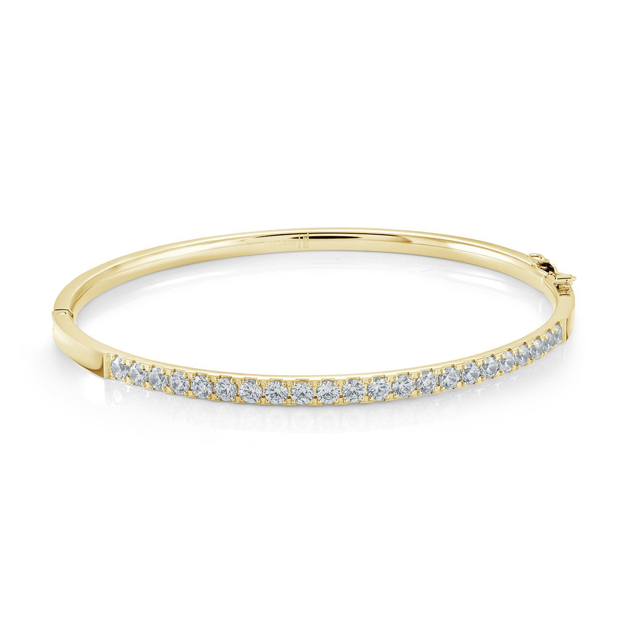 Italgem CZ Bangle Bracelet, 6.5"