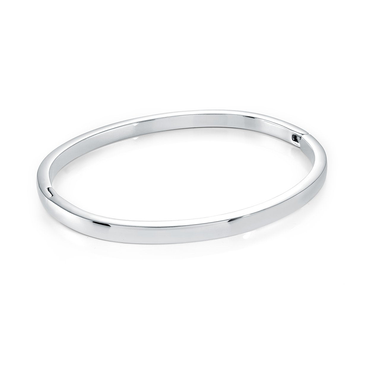 4MM Oval Polished Bangle, 6.5"