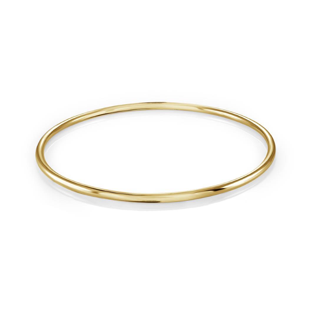 Round 2.2mm Slip On Bangle, GP