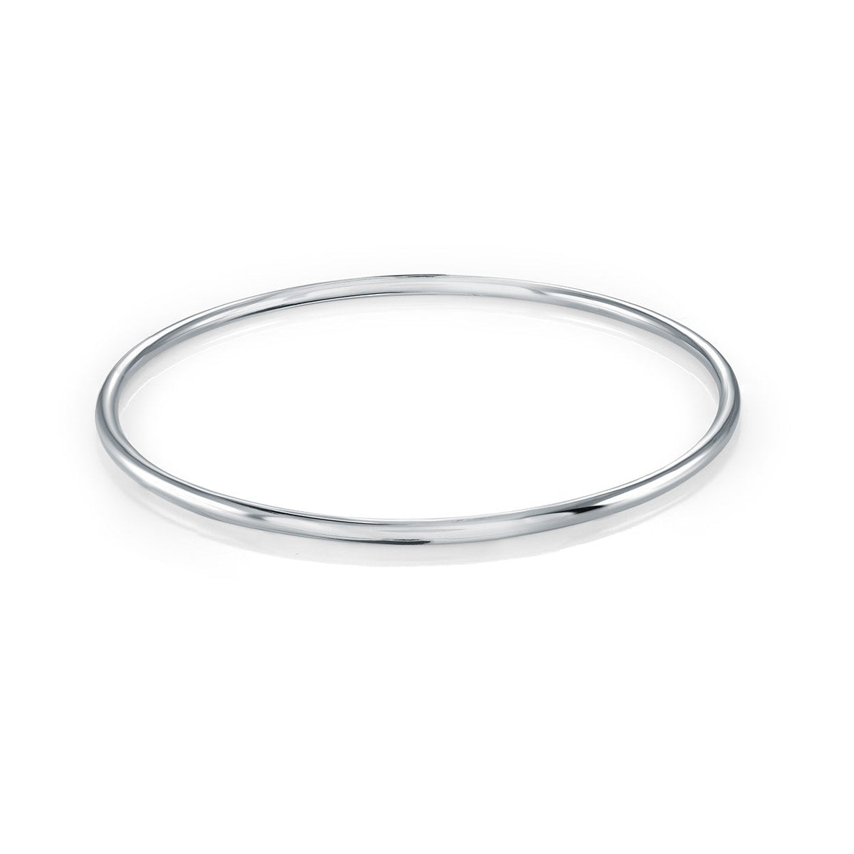 Round 2.2mm Slip On Bangle, Stainless Steel