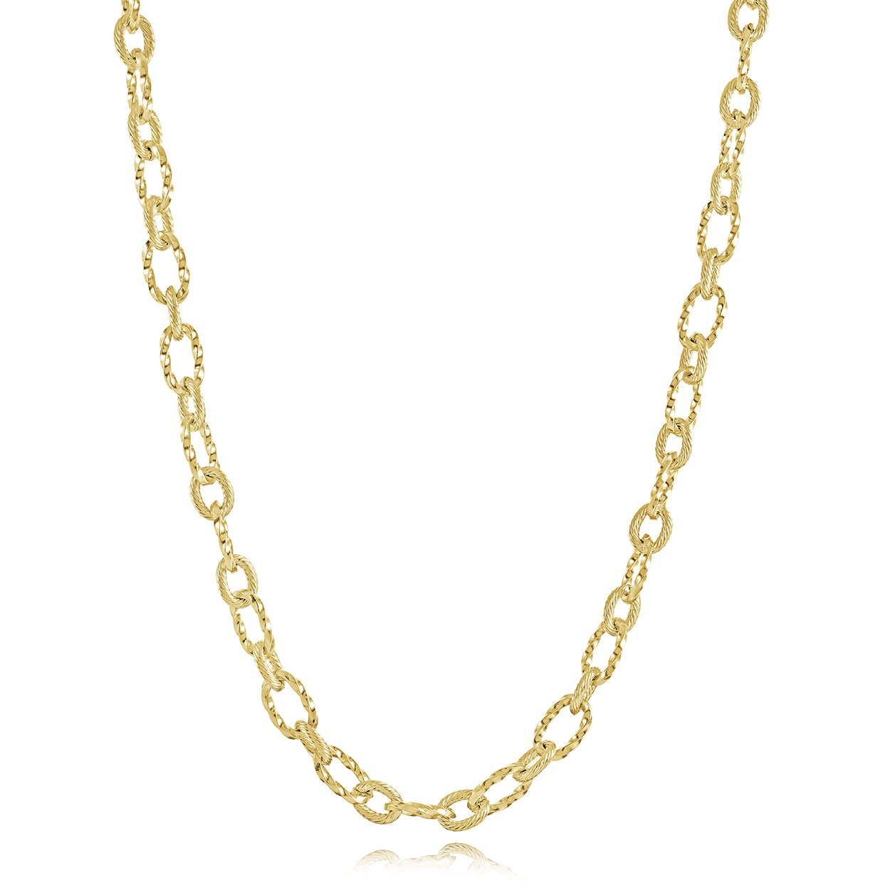 Veloria Gold IP Diamond Cut Cable Link Chain